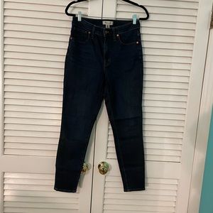Madewell High Rise Curvy Skinny Dark Wash 28